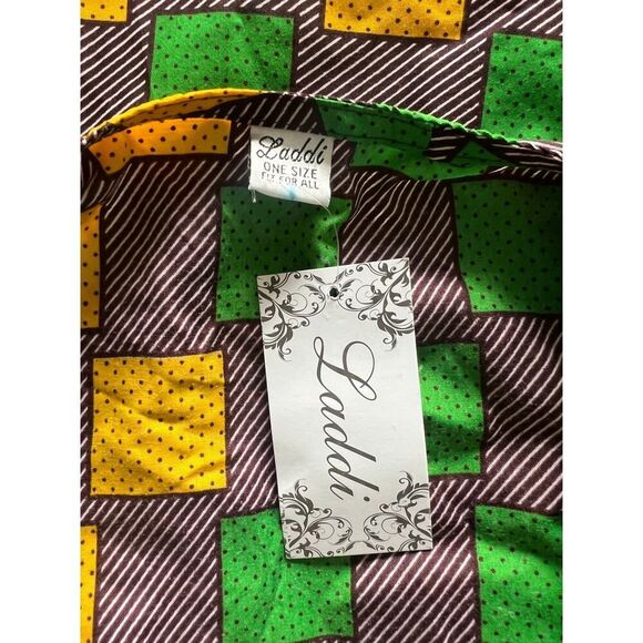 LADDI NWT INDIAN BATIK BLOCK PRINT DRESS AFRICAN STYLE ONE SIZE - Picture 10 of 12